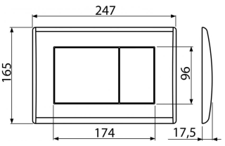 Кнопка управления AlcaPlast белая M270